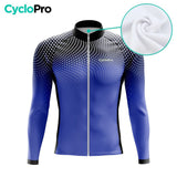 LANGE BLAUWE WINTERFIETSJERSEY - COCCINELLE+ Thermojersey heren GT-Cycle Outdoor Store 