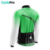 MAILLOT LONG DE CYCLISME HIVER VERT - TRACE+ Maillot thermique homme GT-Cycle Outdoor Store 