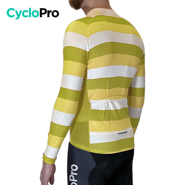 LANGE GELE FIETSJERSEY - WINTER - ÉVASION+ Thermojersey heren GT-Cycle Outdoor Store 
