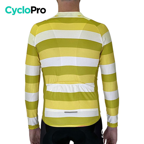 LANGE GELE FIETSJERSEY - WINTER - ÉVASION+ Thermojersey heren GT-Cycle Outdoor Store 