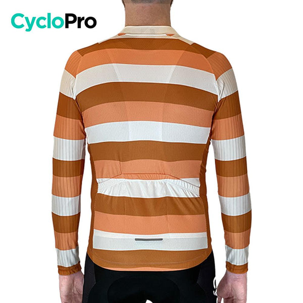 LANG ORANJE FIETSJERSEY - WINTER - ÉVASION+ Thermojersey heren GT-Cycle Outdoor Store 