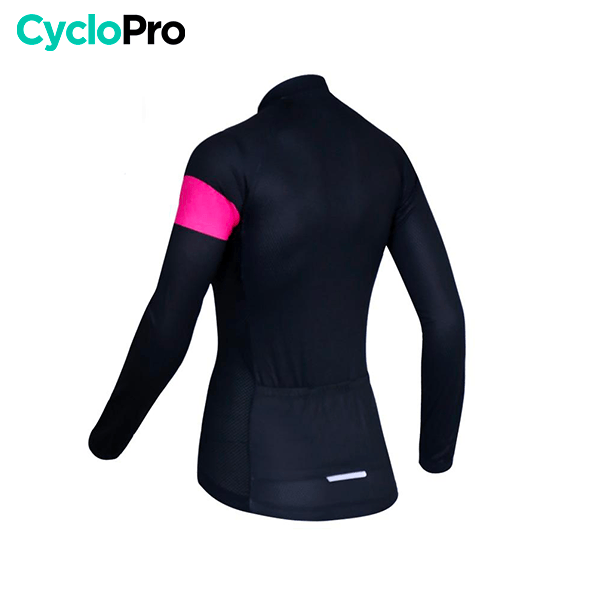 LANG ROZE FIETSJERSEY - WINTER - ELEGANCE+ - OPRUIMING OPRUIMING Cyclo Pro thermische damesjersey 