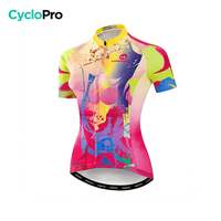 DAMES JERSEY MET KORTE MOUWEN / TYE - KLEURSTOF - OPRUIMING Cyclo Pro S 