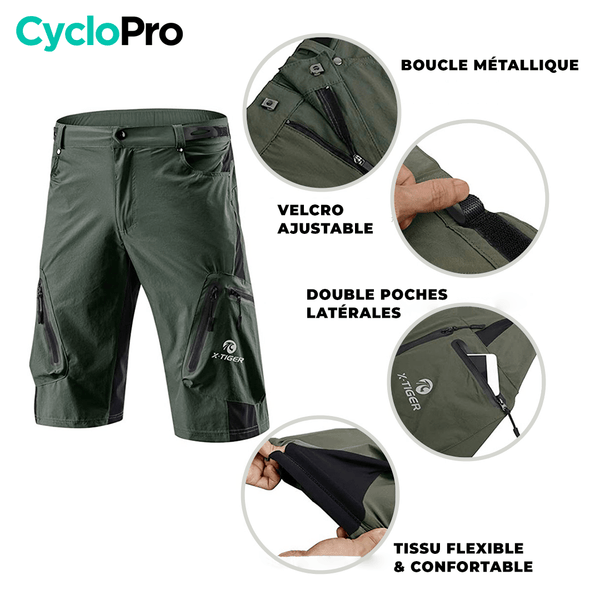 Short VTT / MTB - Technical - DESTOCKAGE Short Vélo VTT CycloPro 