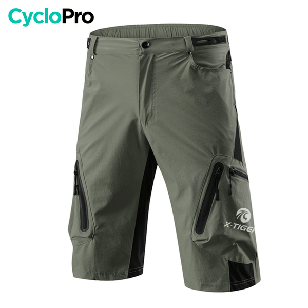 Short VTT / MTB - Technical - DESTOCKAGE Short Vélo VTT CycloPro Kaki M 