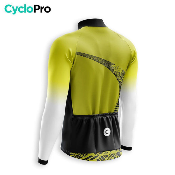 TENUE CYCLISTE AUTOMNE HOMME JAUNE - TRACE+ tenue cyclisme homme CycloPro 