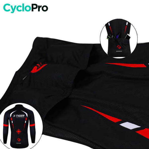 Tenue cycliste automne Noire et Rouge - Scorpion+ tenue de cyclisme automne GT-Cycle Outdoor Store 