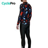 Rood-blauwe herfstfietsoutfit - Origami+ herenfietsoutfit GT-Cycle Outdoor Store 