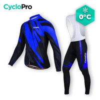 BLAUWE WINTERWIELOUTFIT - ABSTRACT+ - OPRUIMING CycloPro heren fietsoutfit met XS 