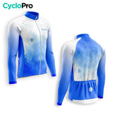 BLAUWE WINTERFIETSOUTFIT VOOR HEREN - CRYSTAL+ CycloPro herenfietsoutfit 
