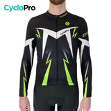 Zwart en groene winterfietsoutfit - Comfort+ - OPRUIMING Cyclo Pro winterfietsoutfit 