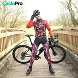 TENUE CYCLISTE HIVER ROUGE - COMMANDEUR tenue de cyclisme CycloPro 