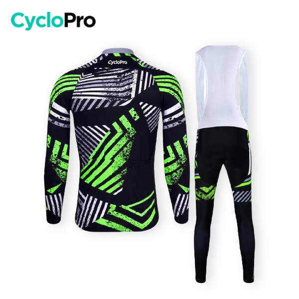 TENUE CYCLISTE HIVER VERTE - DIRTY+ tenue de cyclisme CycloPro 