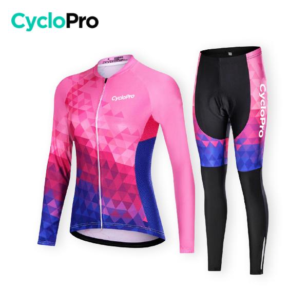 TENUE VÉLO FEMME AUTOMNE - CUBIC+ tenue de cyclisme CycloPro Sans XXL 