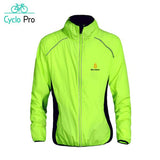 Veste de cyclisme coupe-vent en réfléchissant - DESTOCKAGE Cyclo Pro Manches longues - Jaune fluo L 