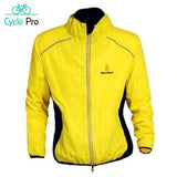 Winddicht en reflecterend fietsjack - CLEARANCE Cyclo Pro Lange mouwen - Geel L 