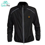 Winddicht en reflecterend fietsjack - CLEARANCE Cyclo Pro Lange mouwen - Zwart L 
