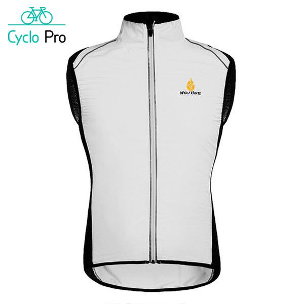 Winddicht en reflecterend fietsjack - CLEARANCE Cyclo Pro Sleeveless Beige XXXL 