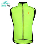 Winddicht en reflecterend fietsjack - CLEARANCE Cyclo Pro Sleeveless Fluo Yellow XXXL 