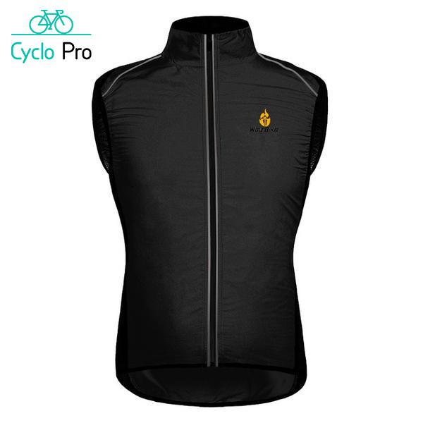Winddicht en reflecterend fietsjack - CLEARANCE Cyclo Pro Sleeveless Black XXXL 