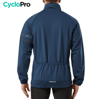 Blauw thermisch fietsjack - Mountain+ - CLEARANCE CycloPro thermisch fietsjack 